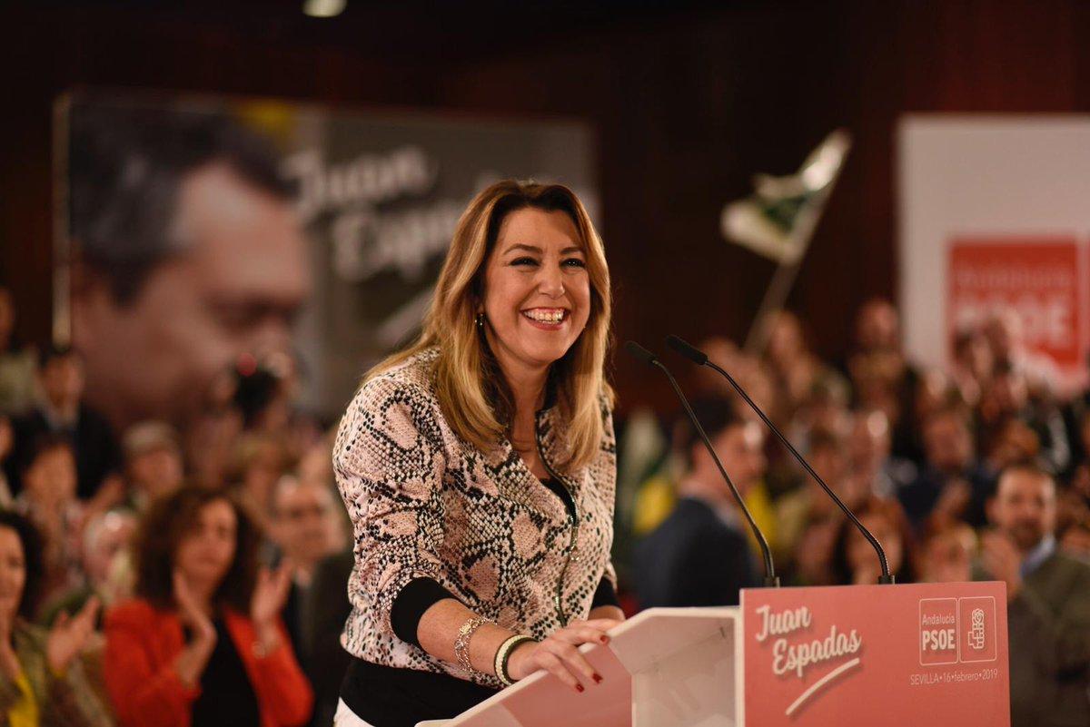 La líder del PSOE en Andalucía, Susana Díaz en Sevilla.