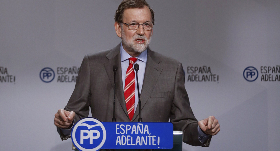 El jefe del Ejecutivo, Mariano Rajoy, durante su comparecencia en un Comité Ejecutivo Nacional del PP. 