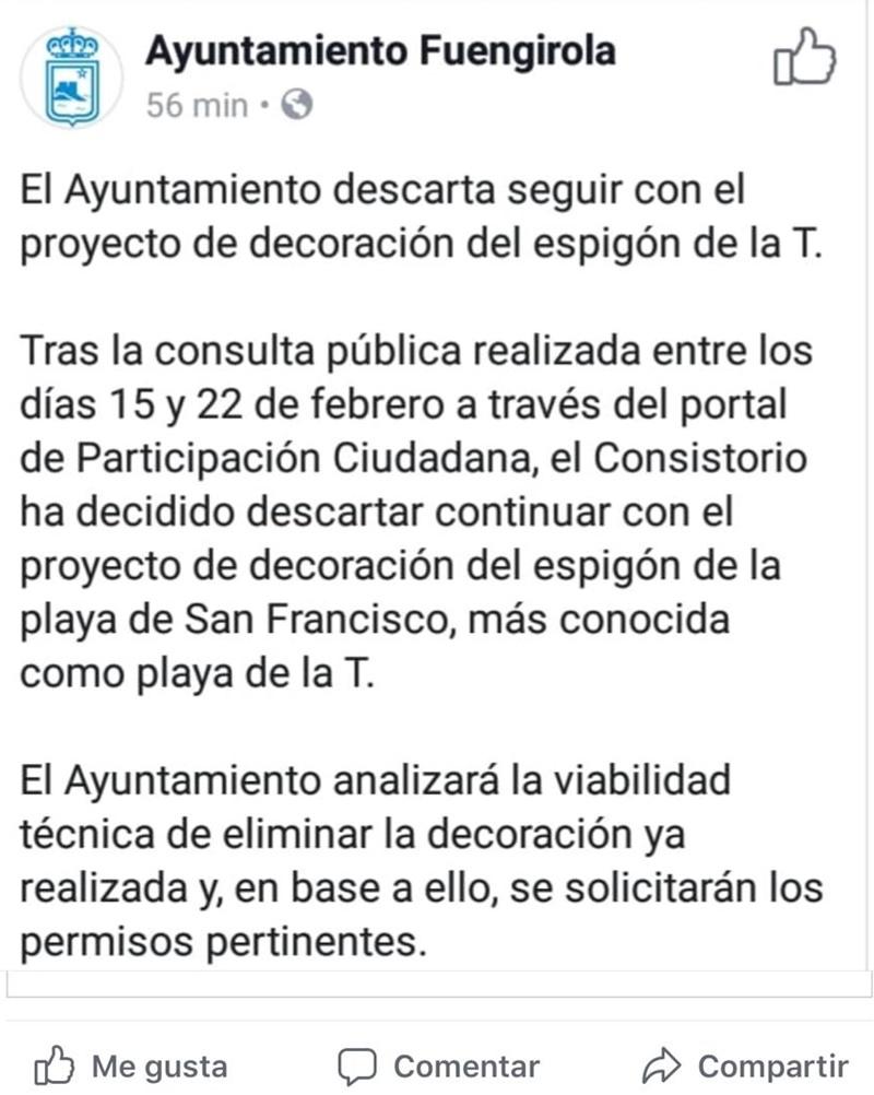 Nota de prensa Ayto Fuengiola Nota de prensa Ayto Fuengiola