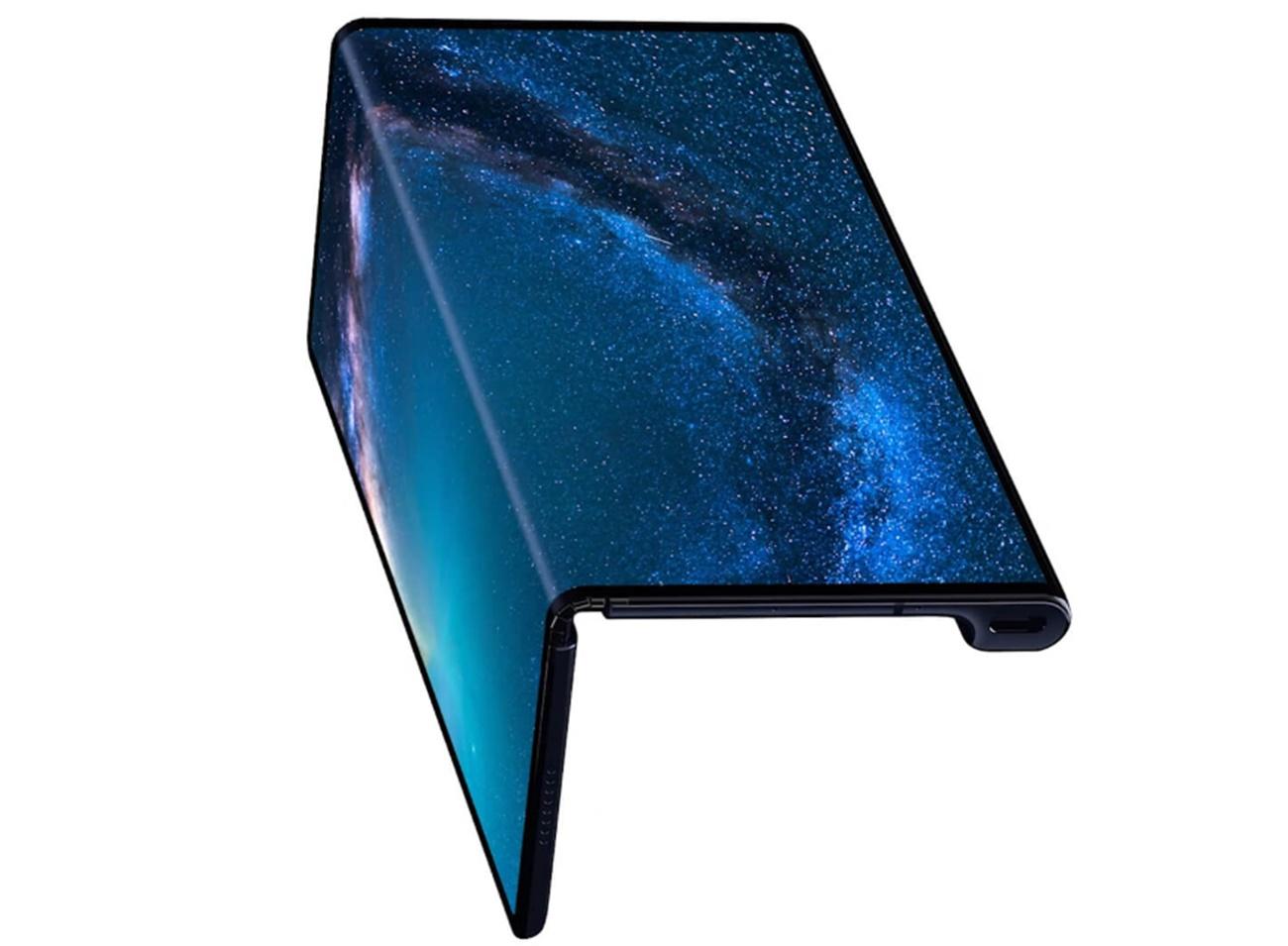 Imagen del nuevo smartphone plegable Huawei Mate X presentado en el MWC de Barcelona.