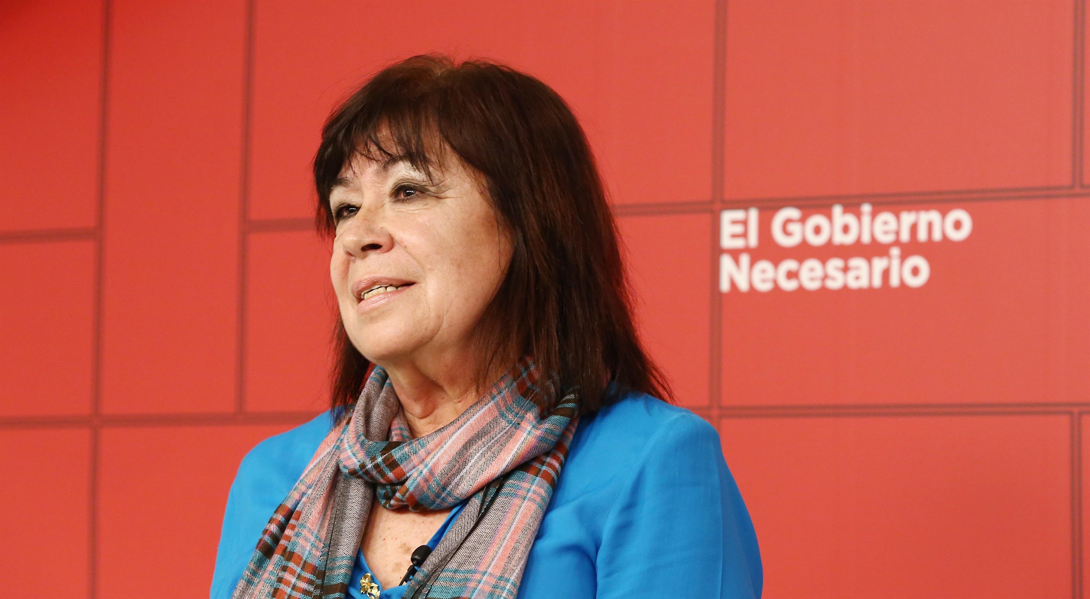 La presidenta del PSOE, Cristina Narbona