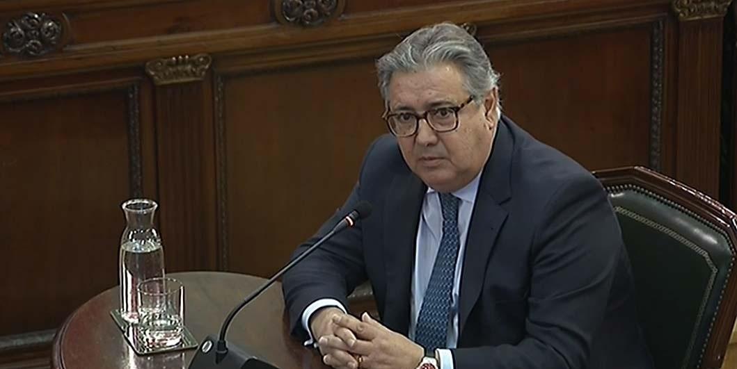 El exministro del Interior Juan Ignacio Zoido declara como testigo en el juicio al procés en el Supremo. Europa Press.
