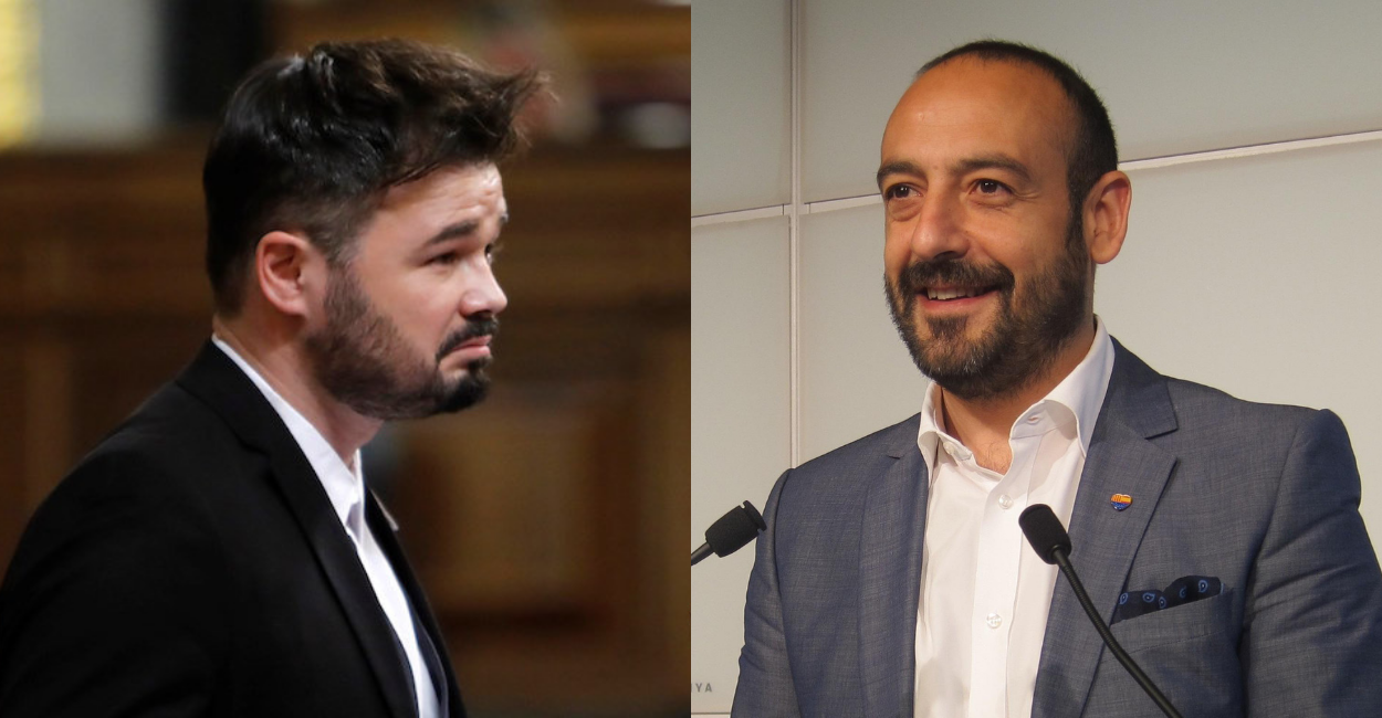 Fotomontaje con imágenes de Gabriel Rufián y Jordi Cañas