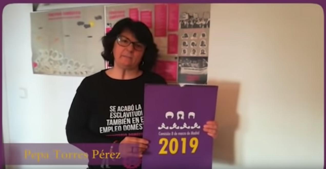 Pepa Torres, una de las protagonistas del vídeo de las religiosas que apoyan la huelga del 8M
