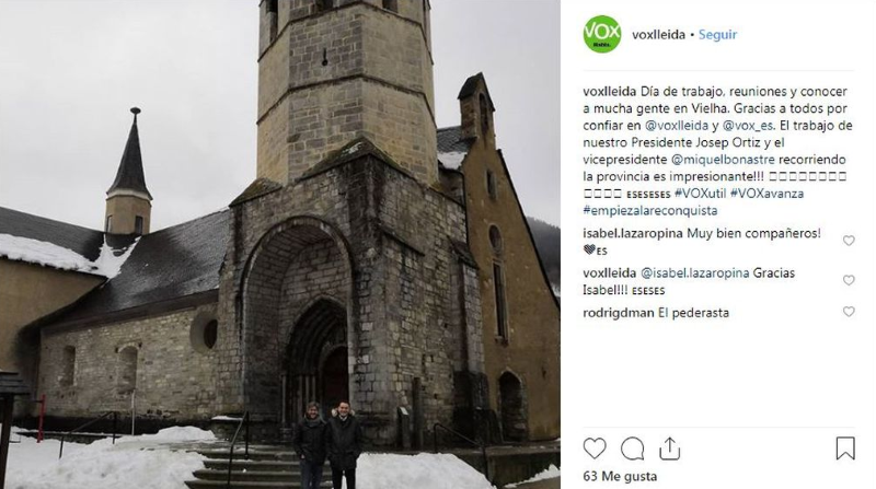 Instagram de Vox Lleida