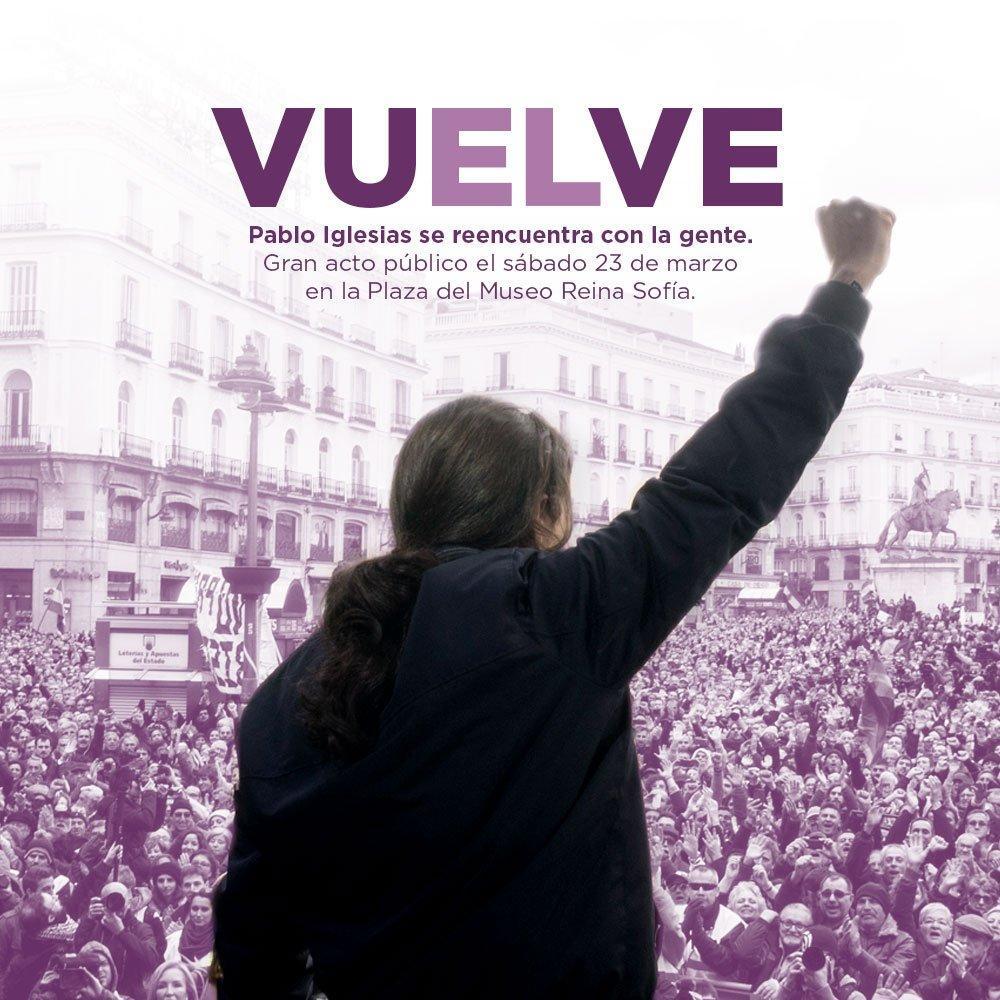 Cartel promocional. Twitter: @ahorapodemos