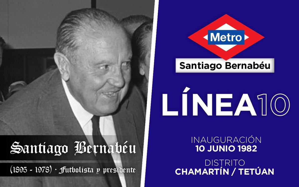 La parada de metro de Santiago Bernabéu.