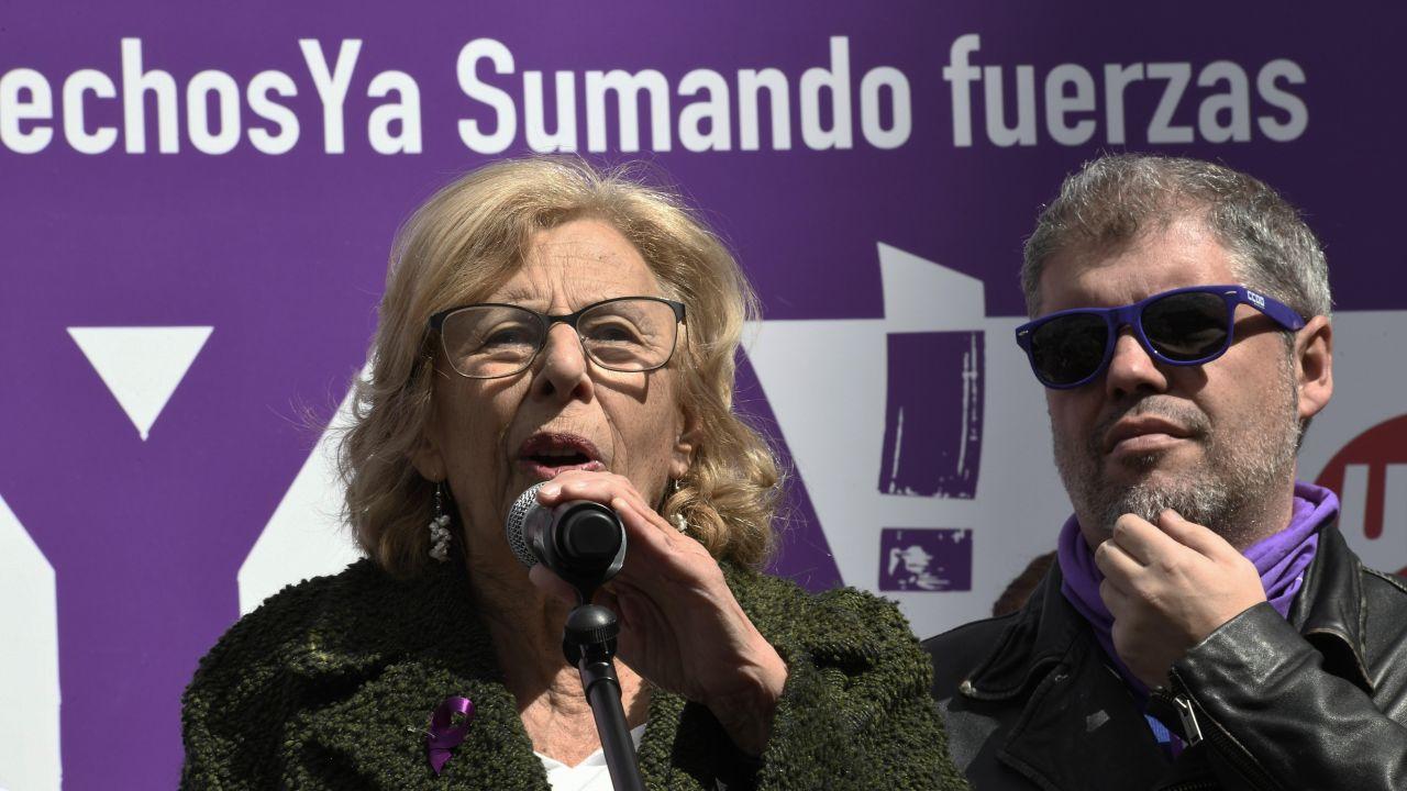 Manuela Carmena, durante su discurso.