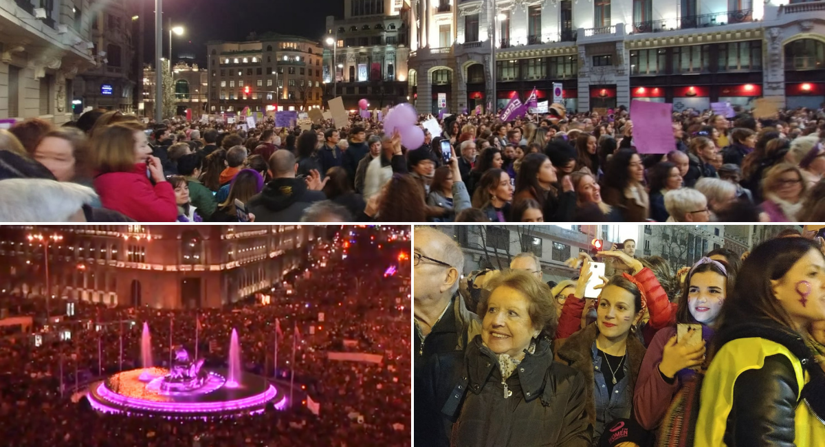 Miles de personas se manifiestan en Madrid este 8M