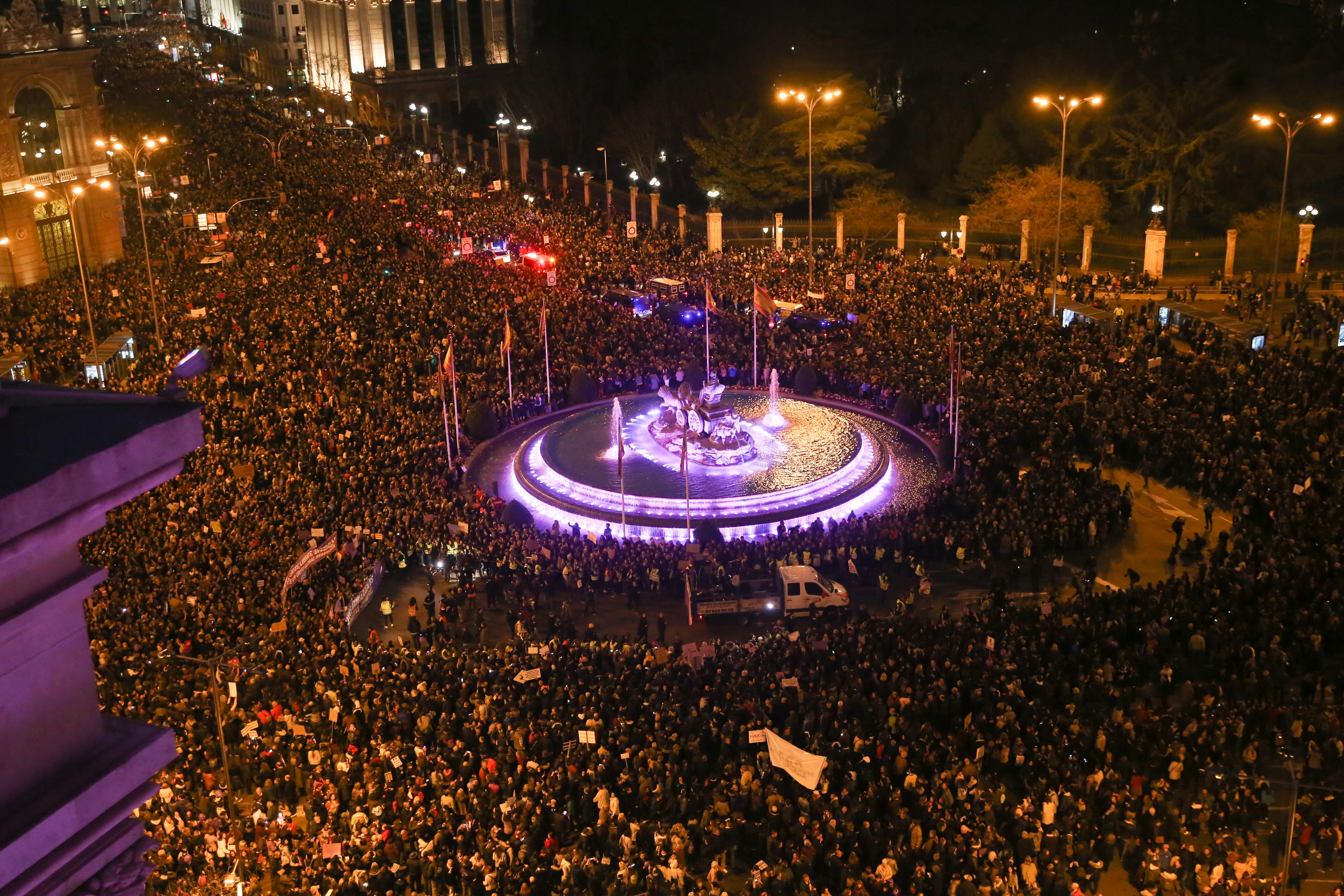  Manifestación de la huelga feminista en Madrid. Fuente: EP.