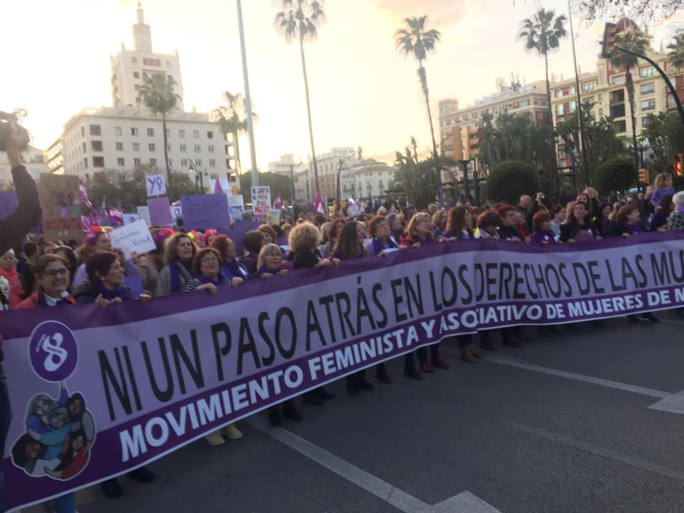 Manifestación del 8M en Málaga.