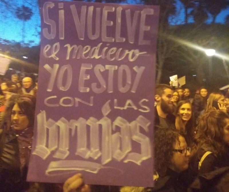 Pancarta manifestación 8M Málaga