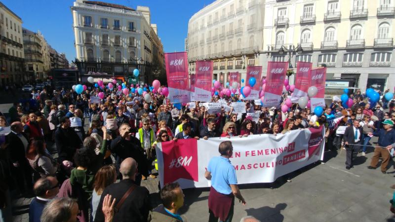 La ultraderecha se manifiesta en Sol para protestar contra el 8M