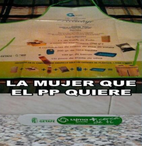 El PP de Getafe regala una lima y un delantal a las mujeres que participan en una carrera por la igualdad