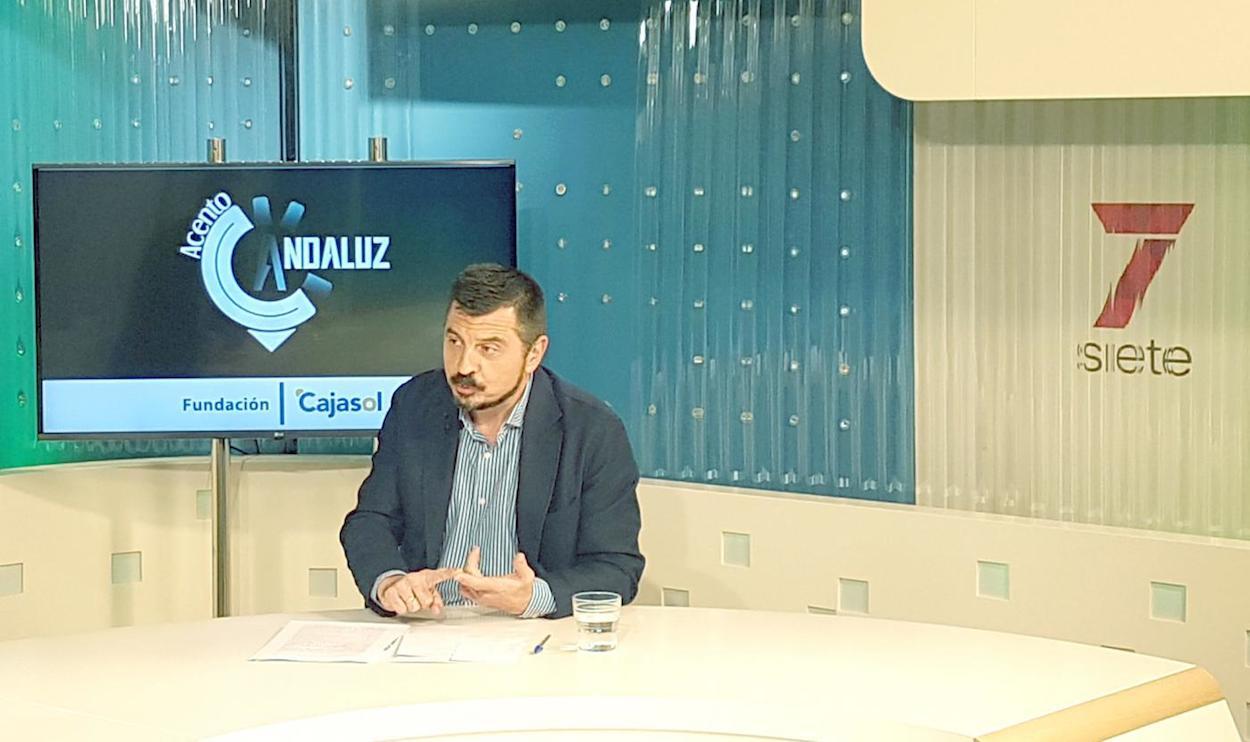 El dirigente del PP andaluz Toni Martín, en una entrevista en 7TV Andalucía.