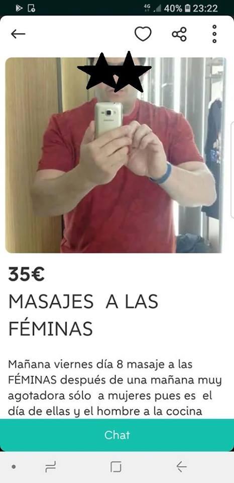 Masaje a las féminas