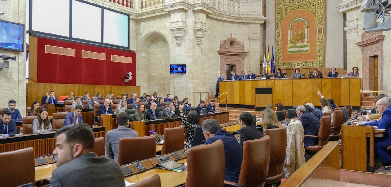 Sesión plenaria del Parlamento de Andalucía.