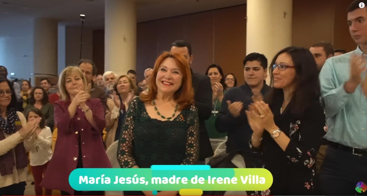 María Jesús González, madre de Irene Villa, en un mitin de Vox