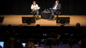 Angélica Rubio y Francisco Marhuenda en el Congreso de Periodismo Digital de Huesca