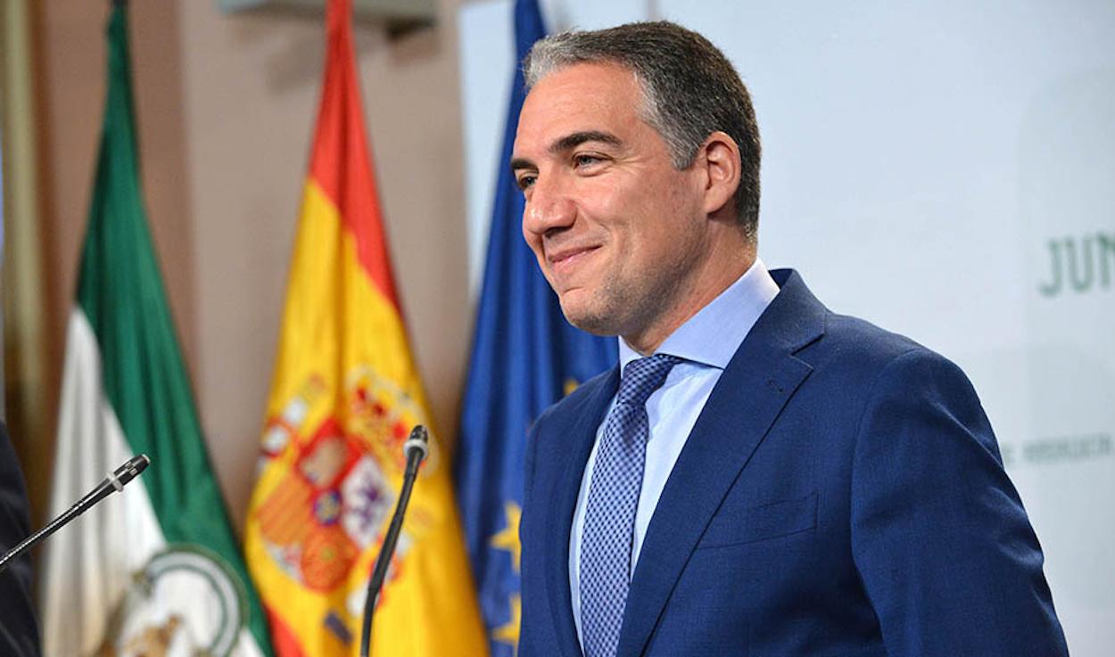 Elías Bendodo, consejero de Presidencia de la Junta de Andalucía.