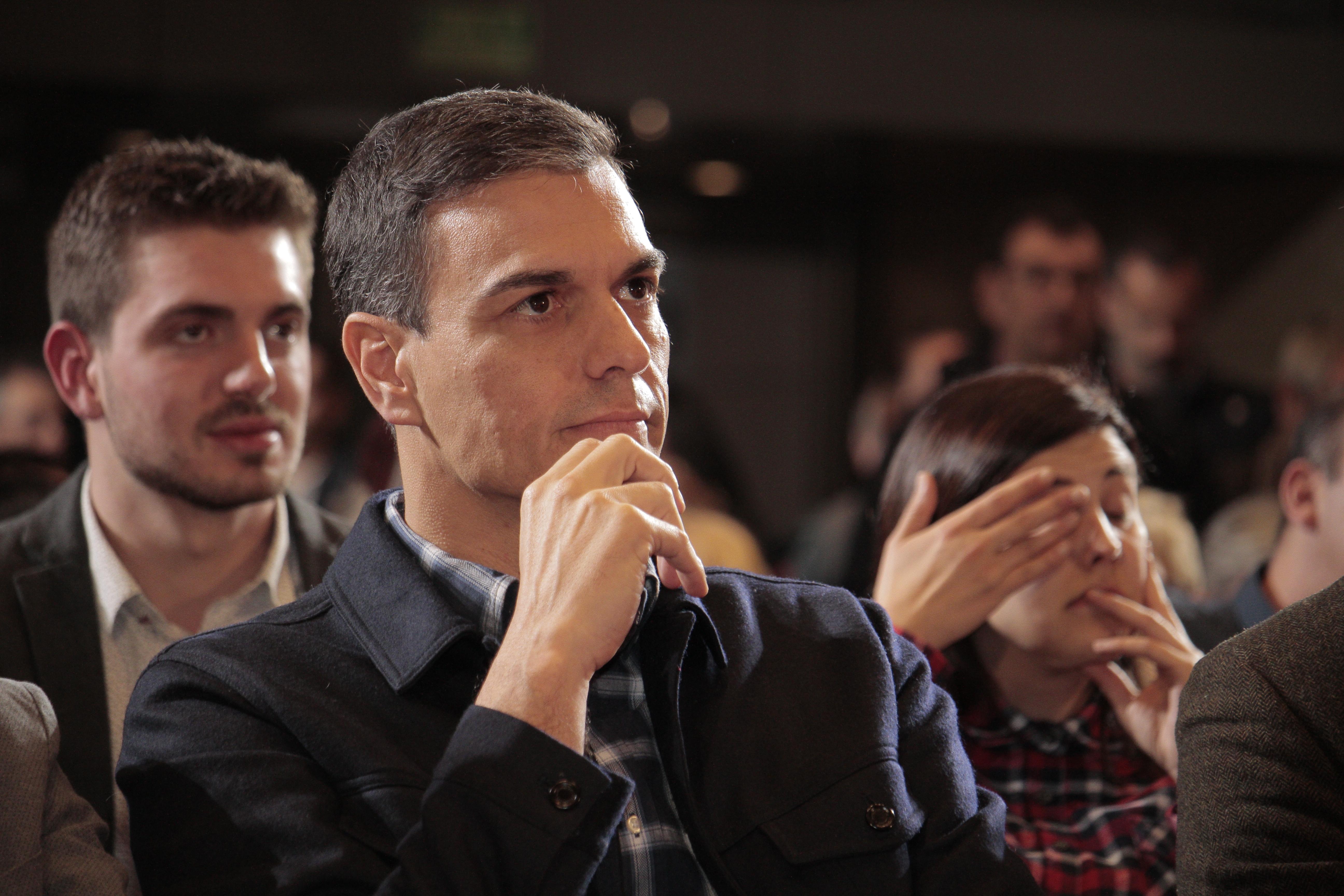 El presidente del Gobierno Pedro Sánchez en un acto público de los socialistas en Logroño. Europa Press.