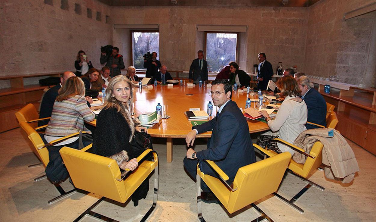 Reunión, ayer en Granada, del Patronato de la Alhambra y el Generalife. OFICINA DEL PORTAVOZ