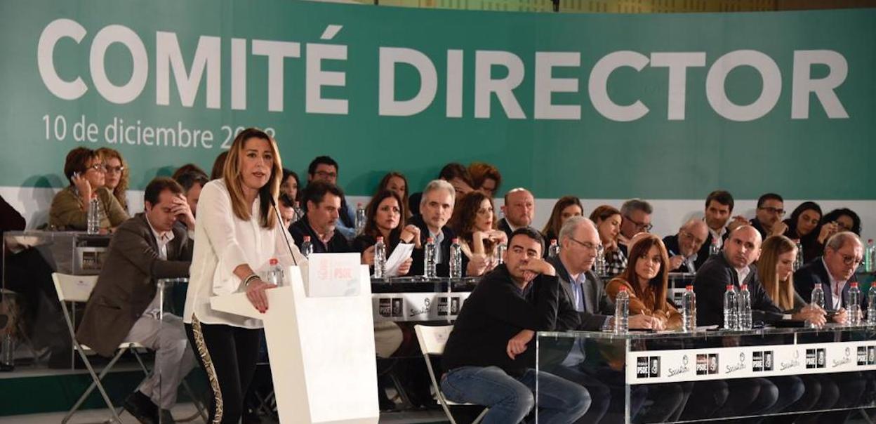 Susana Díaz, en un Comité Director del PSOE A.