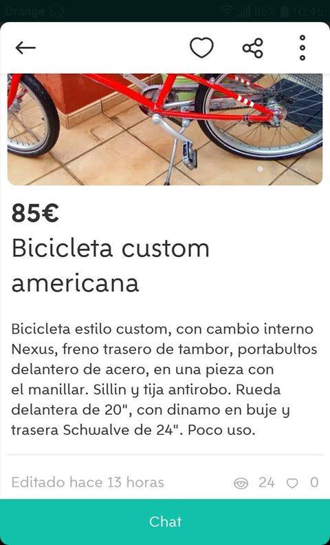 Bicicleta custom americana b