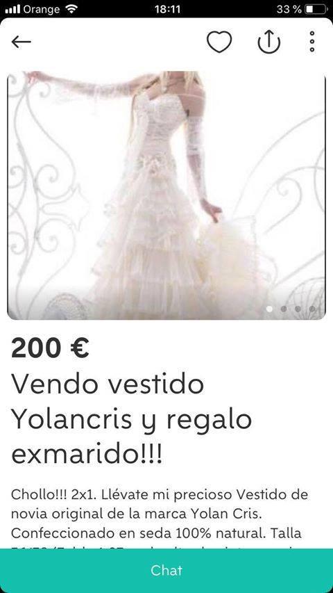 Vendo vestido Yolancris y regalo exmarido a