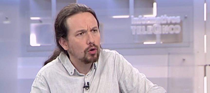 Pablo Iglesias en Telecinco. 