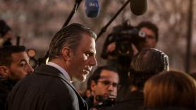 El secretario general de Vox Javier Ortega Smith comparece ante los medios de comunicación. Europa Press.