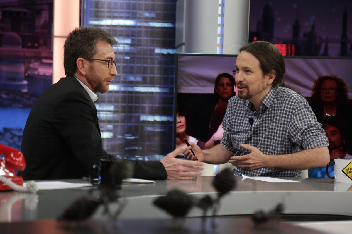 Pablo Motos y Pablo Iglesias en 'El Hormiguero 3.0'