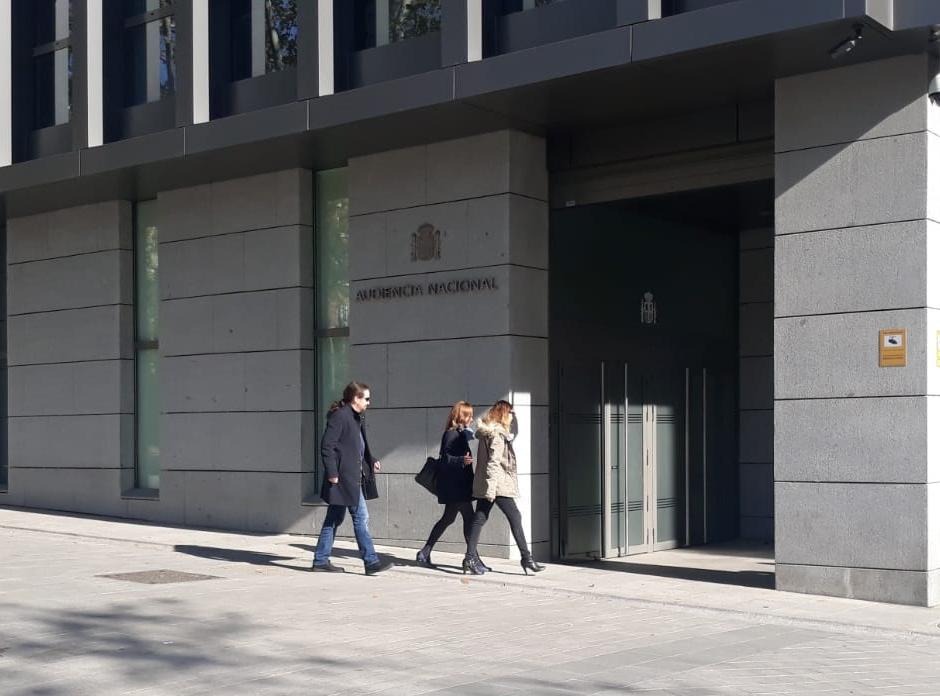 El líder de Podemos Pablo Iglesias llegando a la Audiencia Nacional. EP