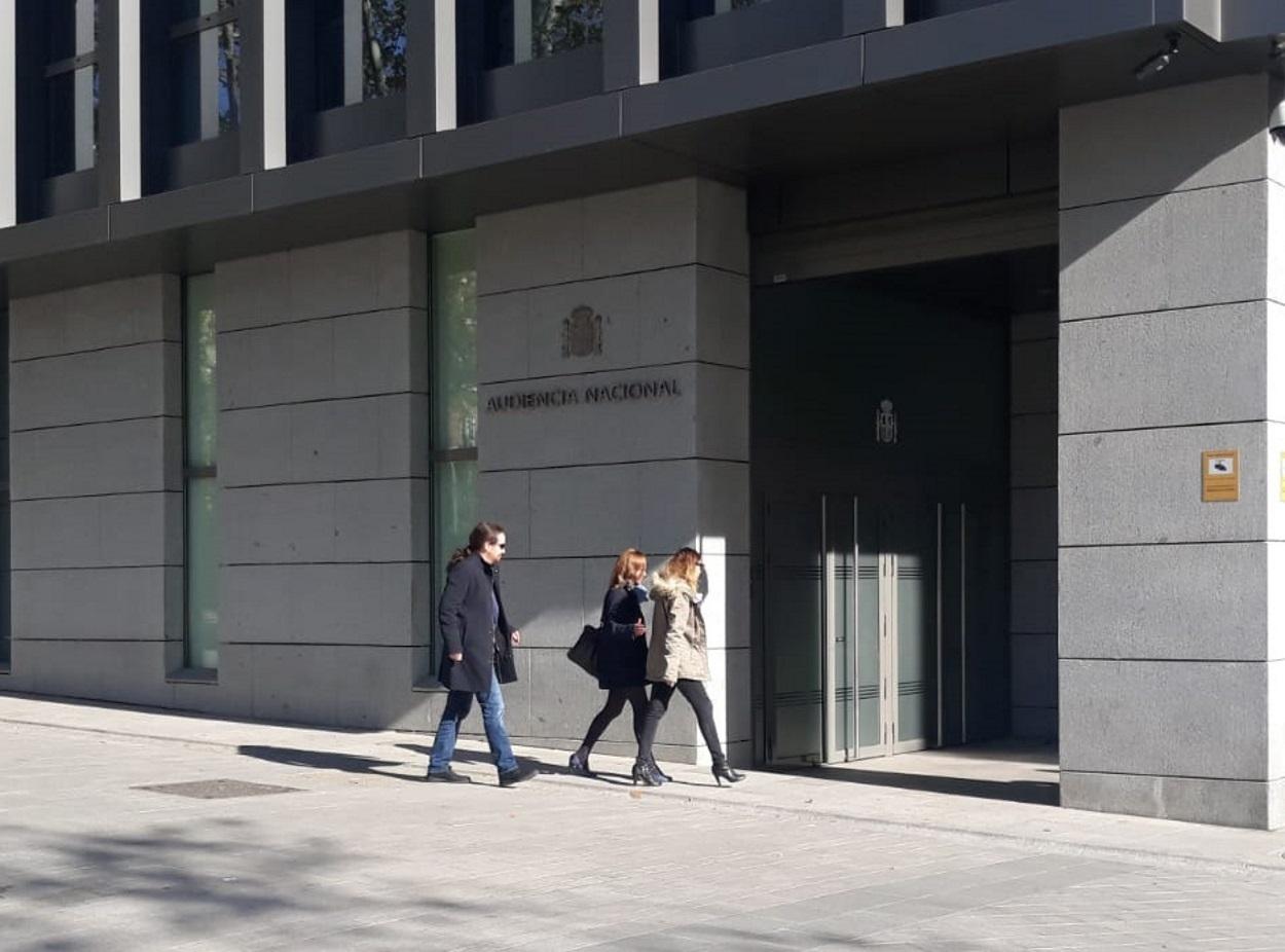 Pablo Iglesias entrando a la Audiencia Nacional