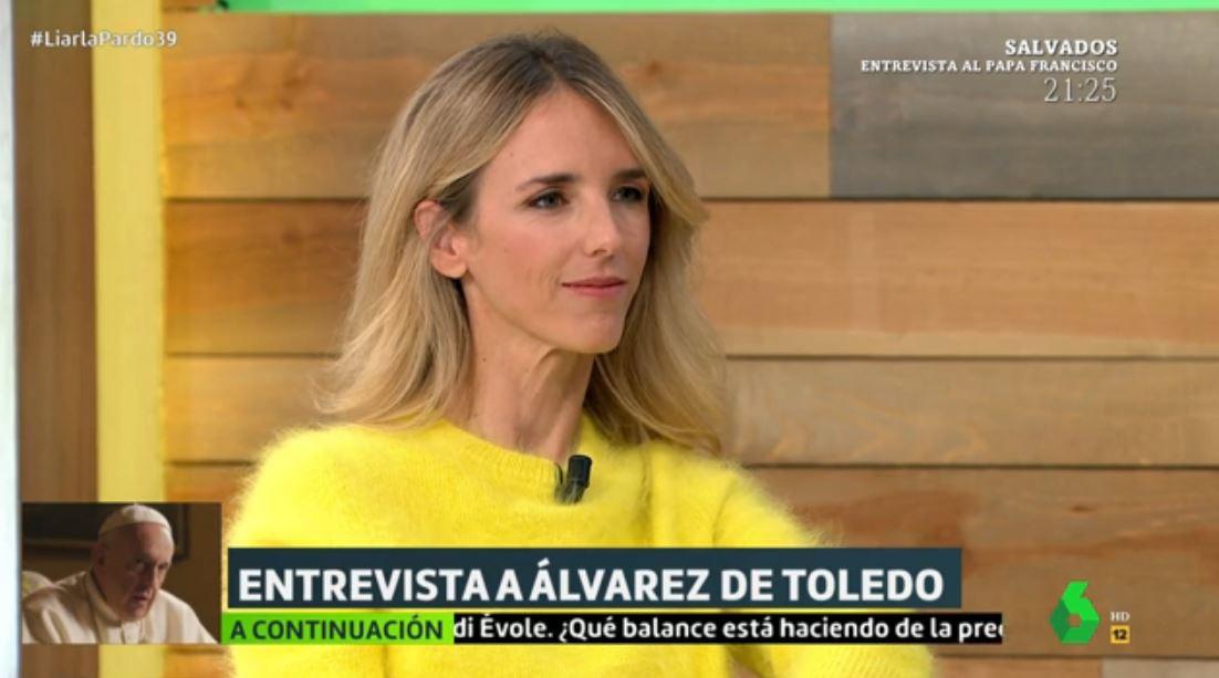 Cayetana Álvarez de Toledo durante su entrevista en 'Liarla Pardo'