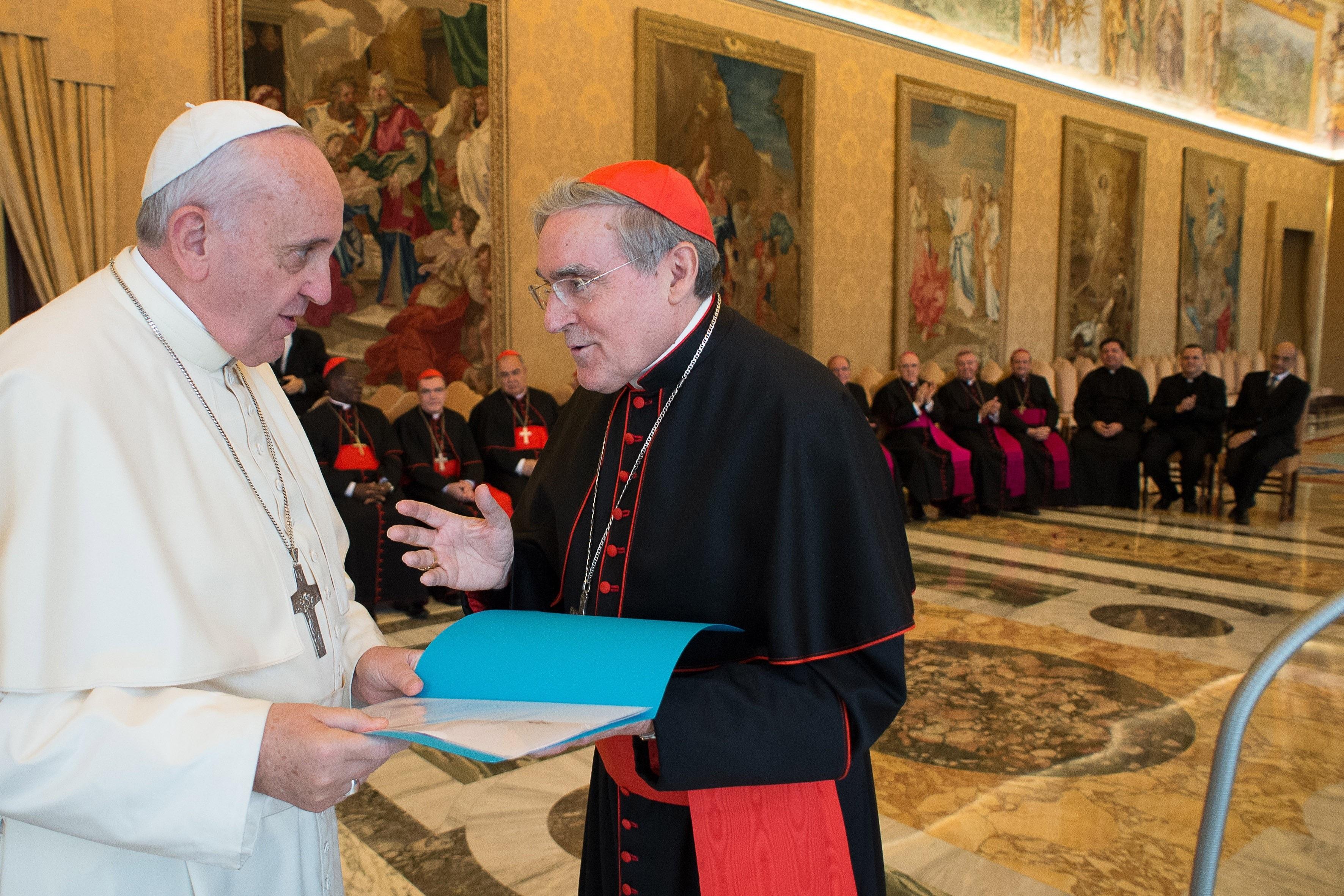 Papa Francisco reunido con el cardenal emérito de Barcelona, Lluis Martínez Sistach, en una imagen de archivo - Arzobispado de Barcelona