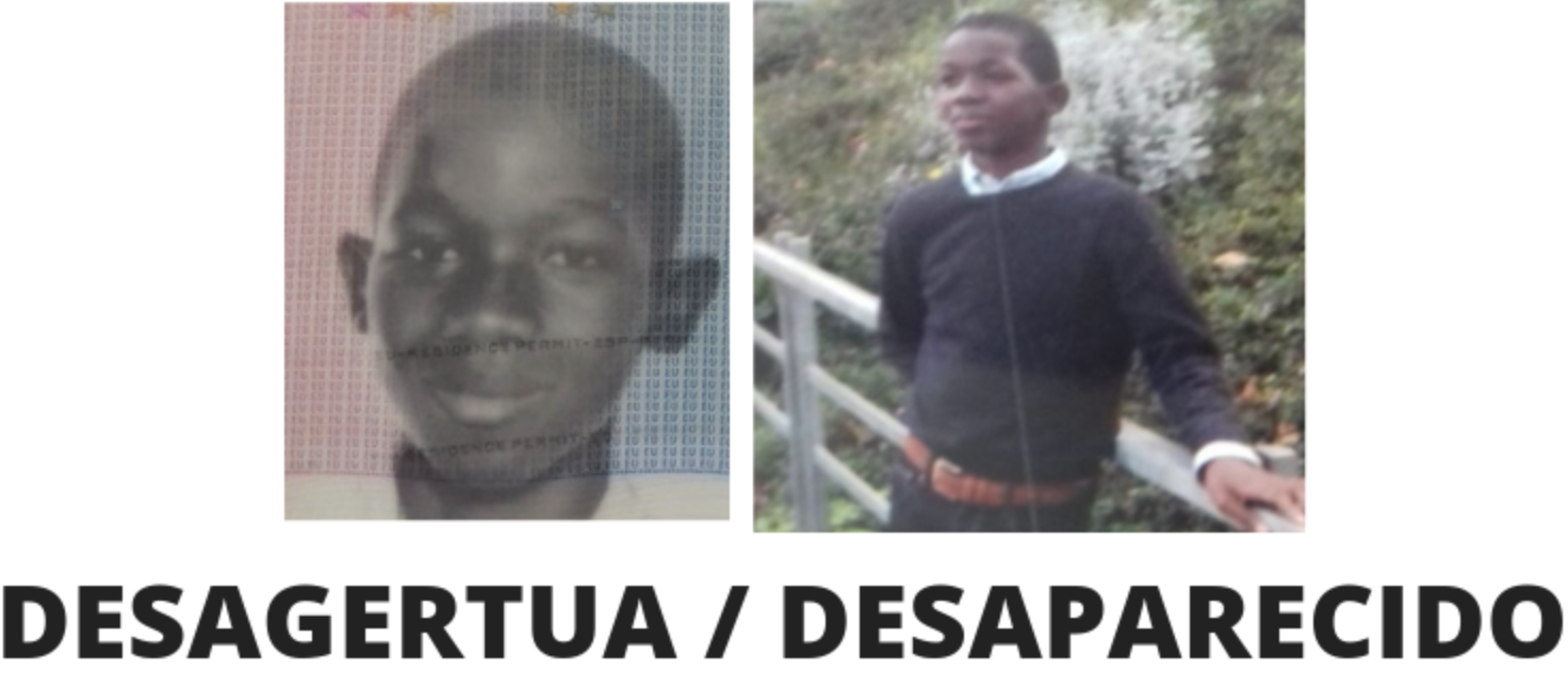 Menor desaparecido en Esukadi