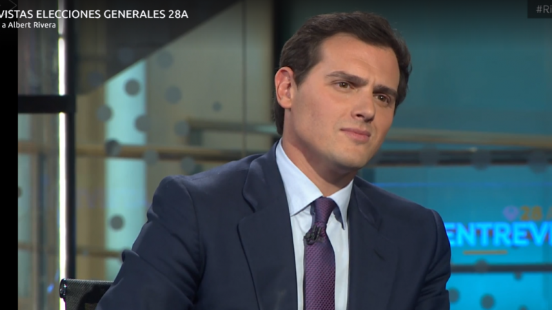 El presidente de Ciudadanos durante la entrevista en Antena 3