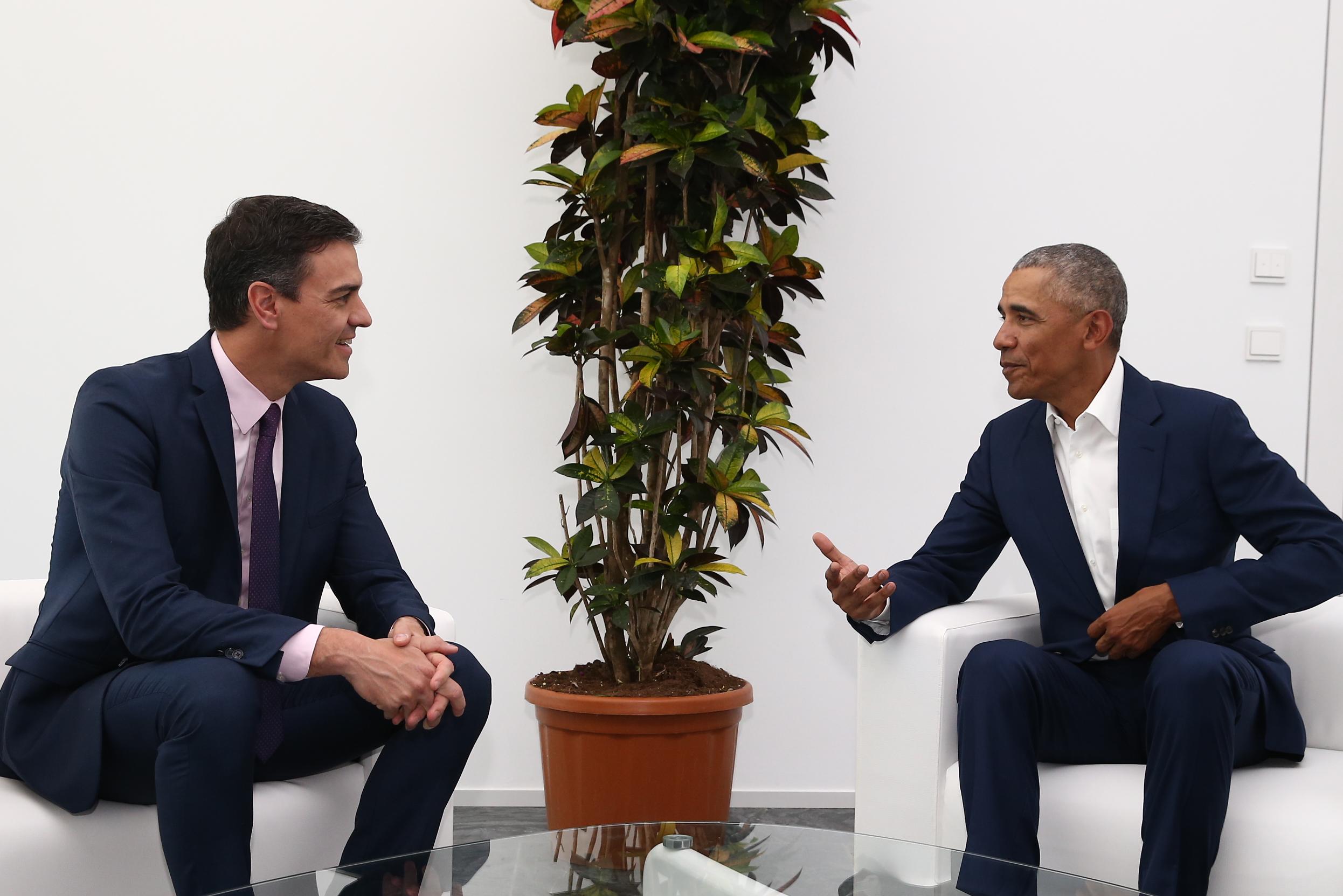 Pedro Sánchez y Obama, juntos en Sevilla 