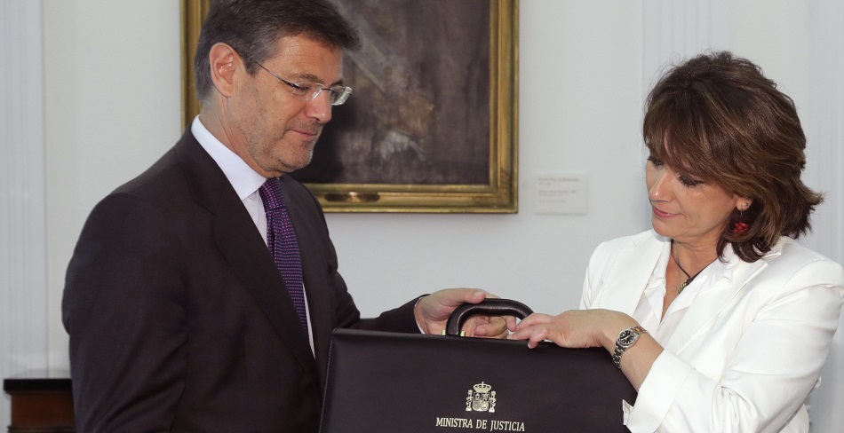 Rafael Catalá entrega la cartera de Justicia a la nueva ministra, Dolores Delgado