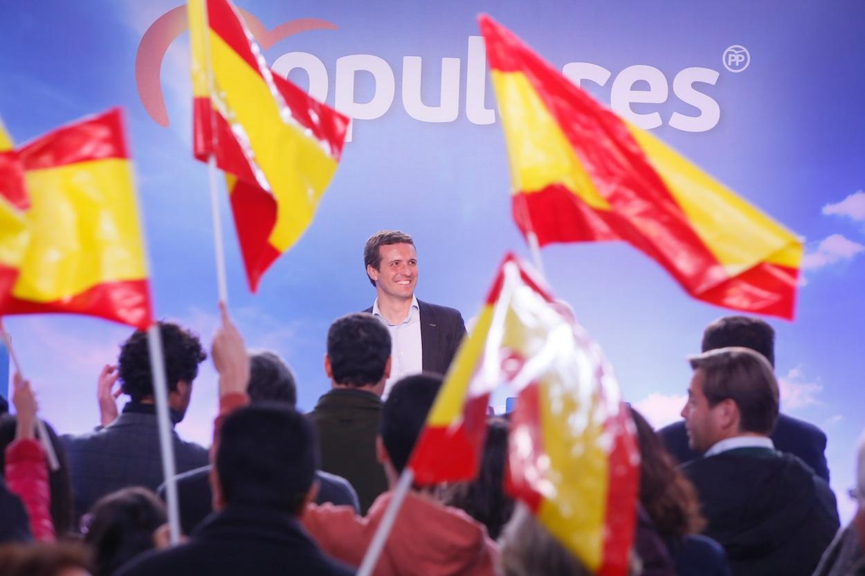 Pablo Casado, este domingo en un acto en Córdoba. EUROPA PRESS/ HANDOUT por RAFAEL GONZÁLEZ