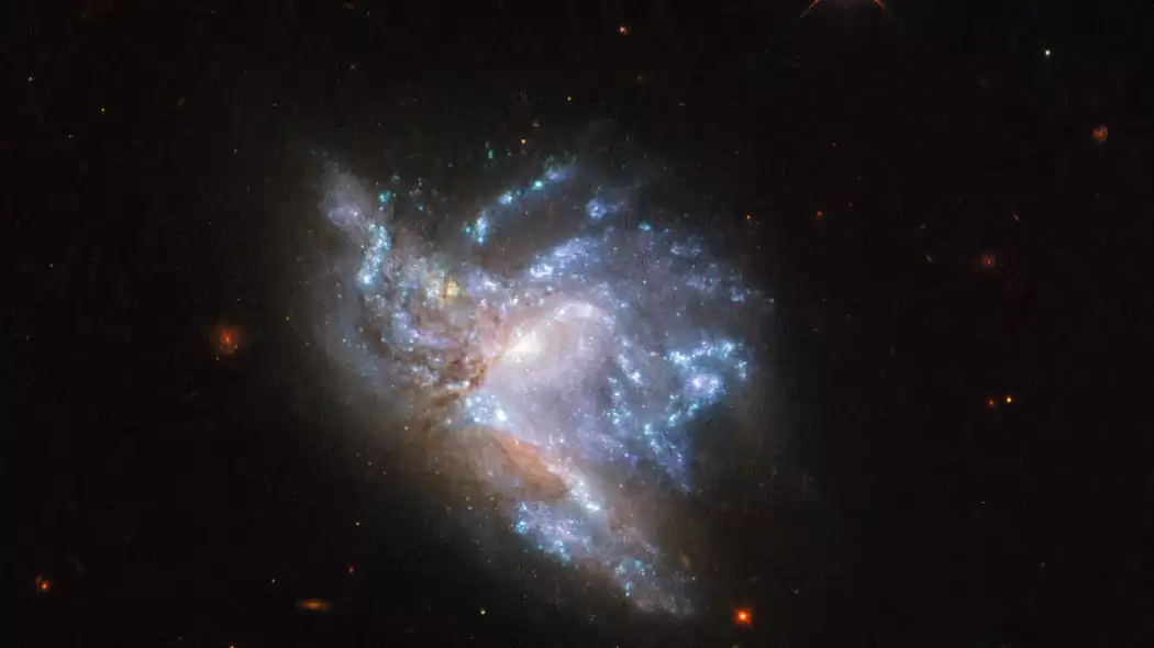 Colisión de galaxias vista por el Hubble. Foto: NASA ESA Hubble