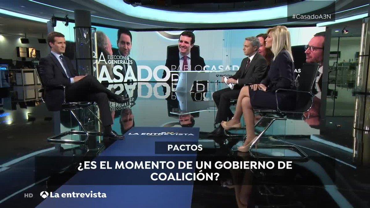 Pablo Casado es entrevistado en Antena 3 Noticias