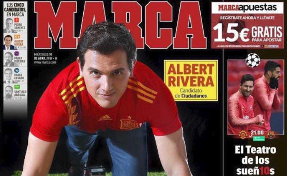 El líder de Ciudadanos en la portada de Marca