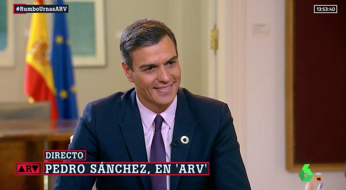 El presidente del Gobierno, Pedro Sánchez, durante la entrevista en laSexta