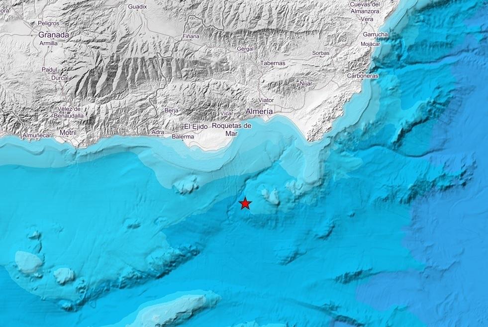 Terremoto de intensidad leve sentido frente a la costa de Almería