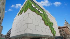 Fachada vegetal del Corte Inglés de la calle Constitución de Valladolid. Europa Press.