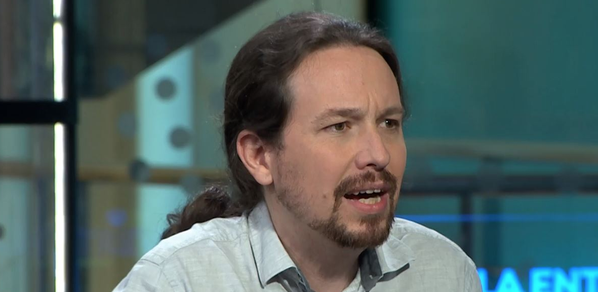 Pablo Iglesias es entrevistado en Atresmedia.