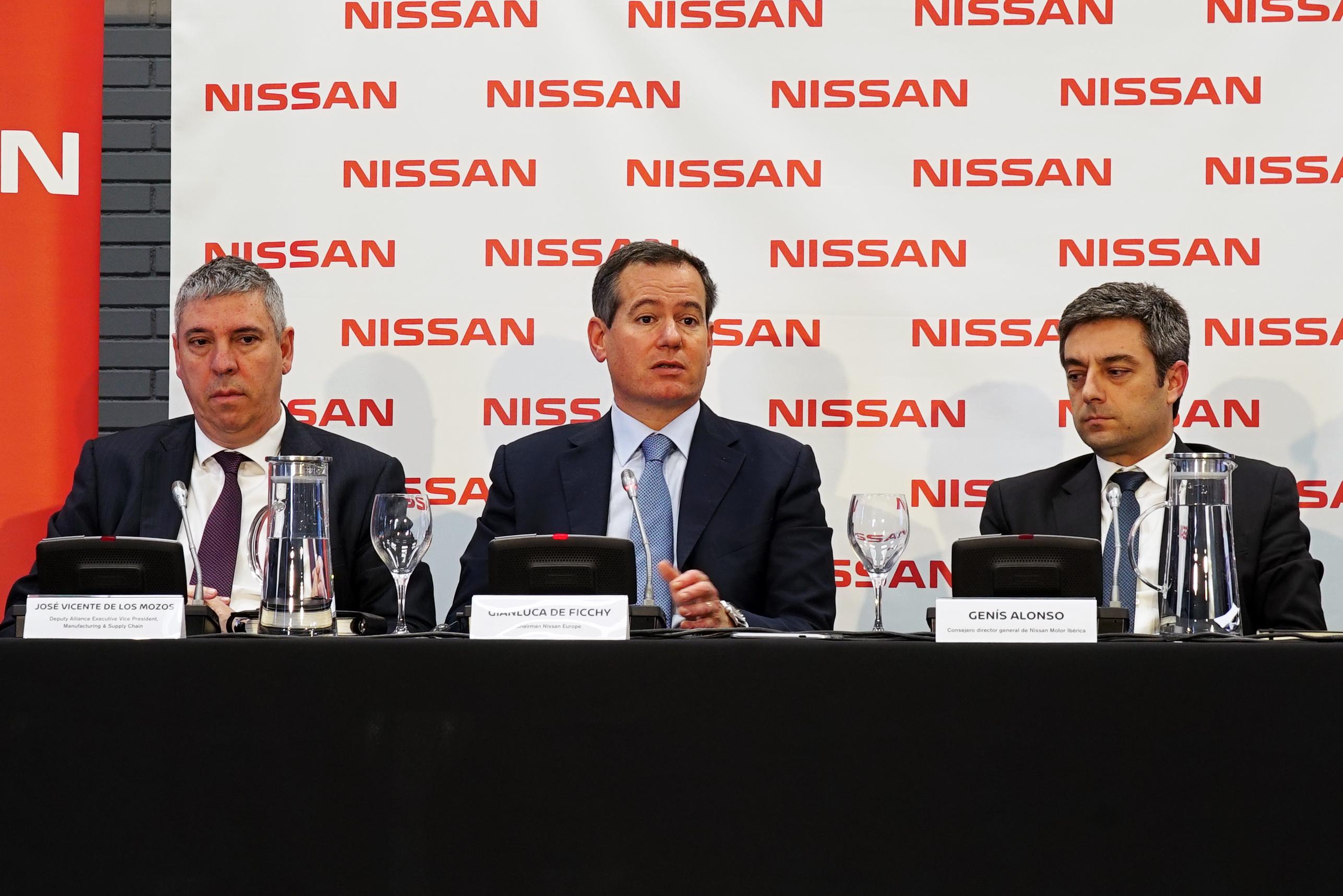 Los directivos de Nissan anunciando medidas de competitividad para Barcelona el pasado mes de marzo - Nissan (CC)