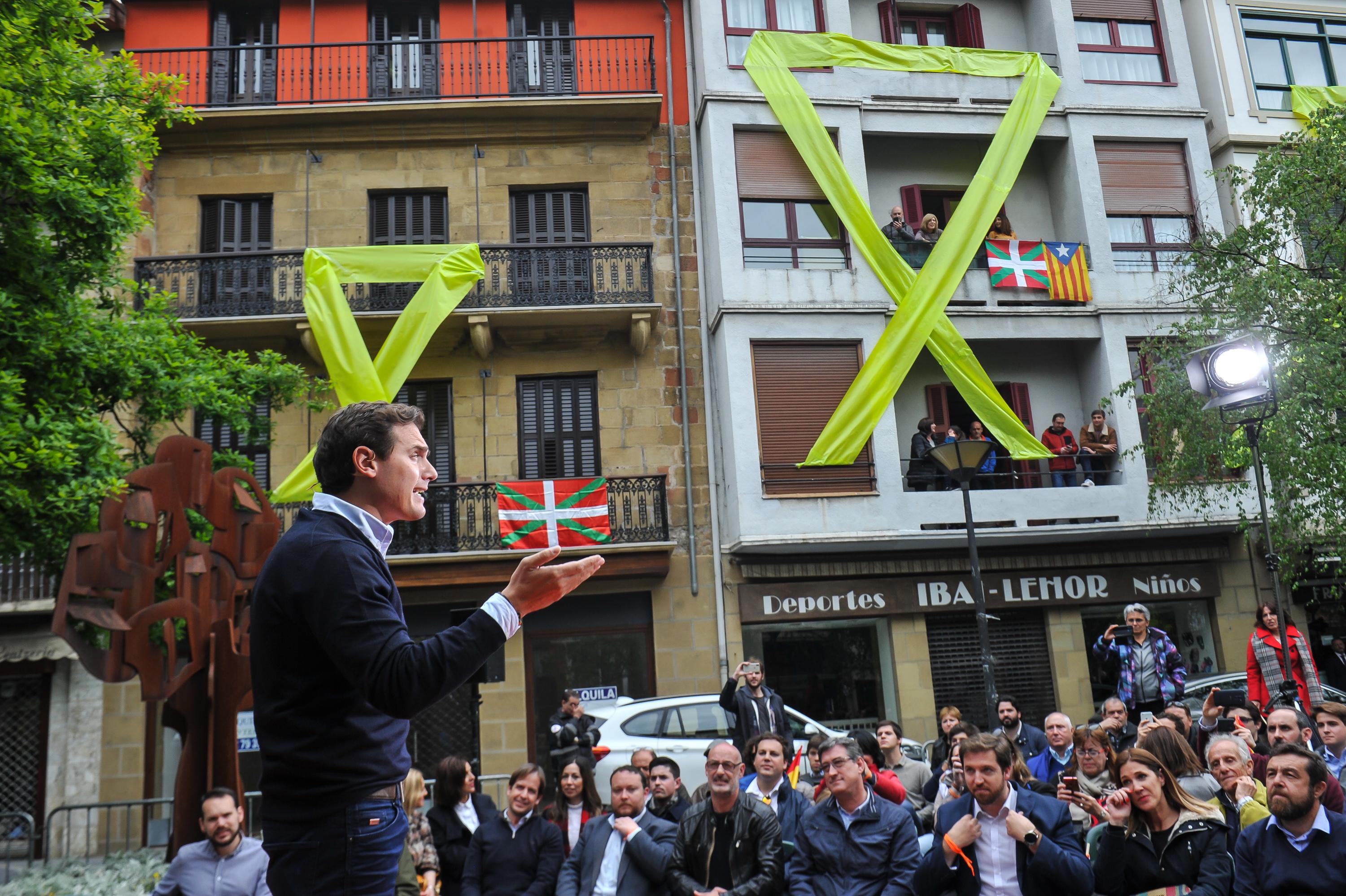 EuropaPress 2065317 El presidente de Ciudadanos Albert Rivera en un mitin de Cs en RenterÃ­a San SebastiÃ¡n